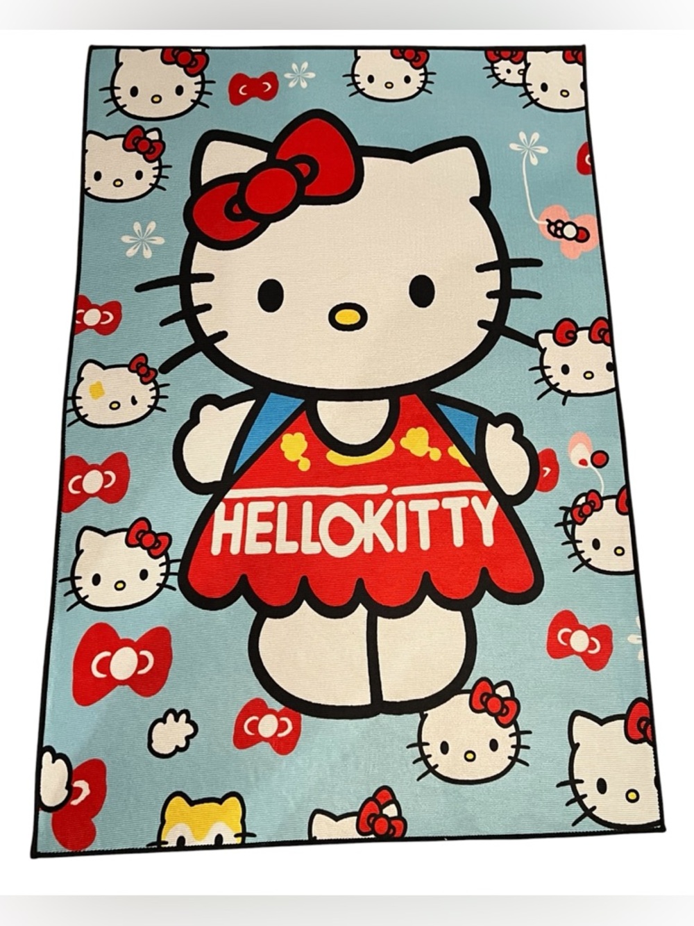 Hello Kitty Graphic Rug - Blue, Red, White